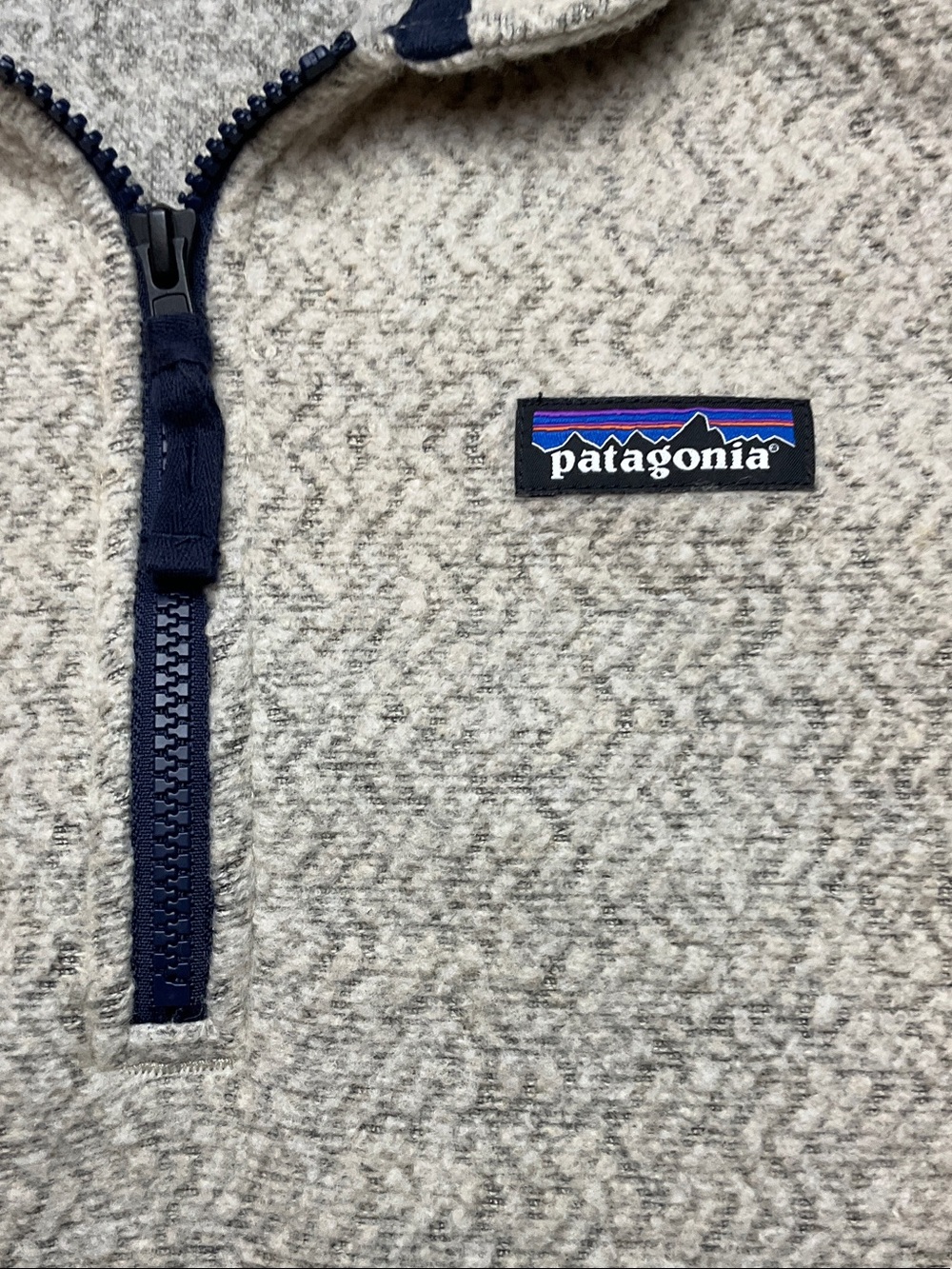Patagonia W's Woolyester Fleece Pullover Oatmeal Heather Color Size Small - Picture 3 of 16